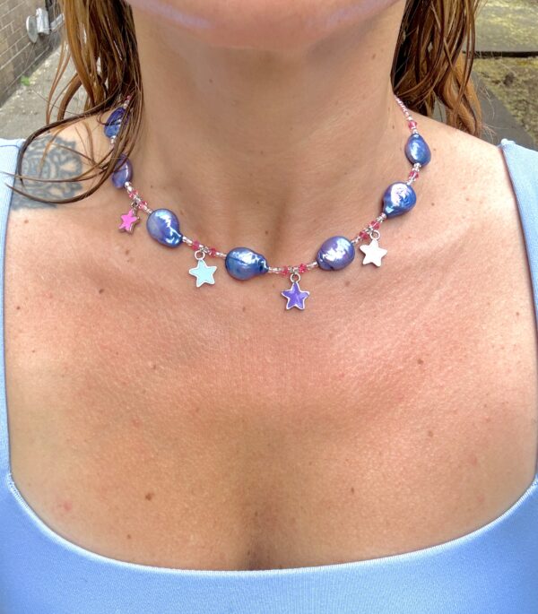 Enchanted Star Charm x Coin Pearl Necklace