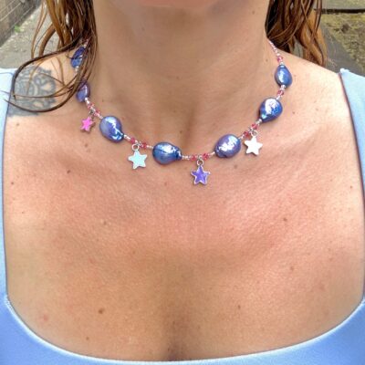 Enchanted Star Charm x Coin Pearl Necklace