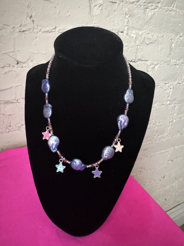 Enchanted Star Charm x Coin Pearl Necklace - Image 2