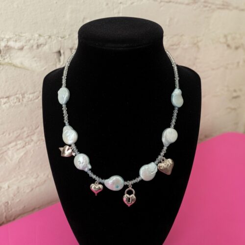 icy blue shiny hearts